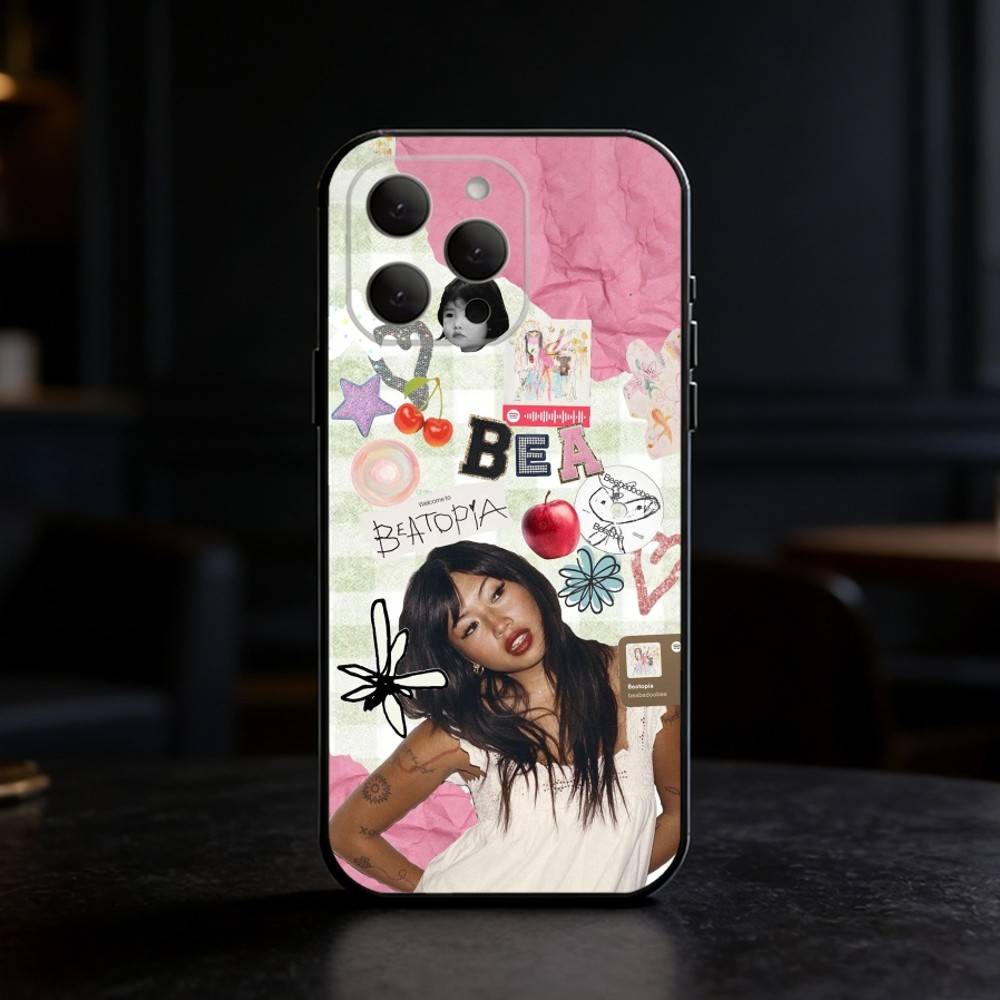 beabadoobee Beatopia Phone Case For iPhone 17,16,15,14,13,12,11 Plus,Pro Max,SE4Soft Silicone Black Cover
