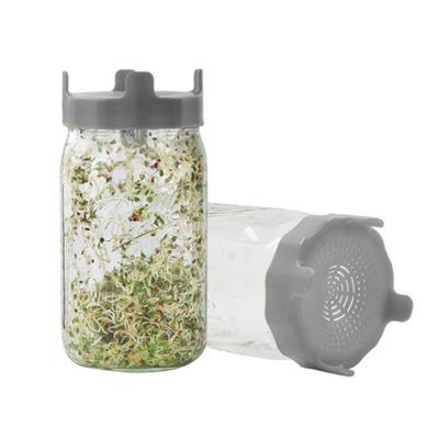 2Pcs Stainless Steel Sprouting Lids for Mason Jars Wide Mouth Mason Jar Screen Lids for Sprouting Kit Germination Cover Sprout Maker BPA-Free