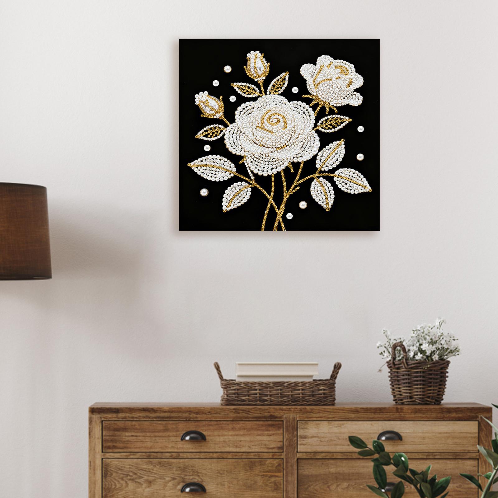 DIY Pearl Painting Art Kits for Adults/Beginners Gift Home Decor Pearl Art Painting 25x25cm With Frame