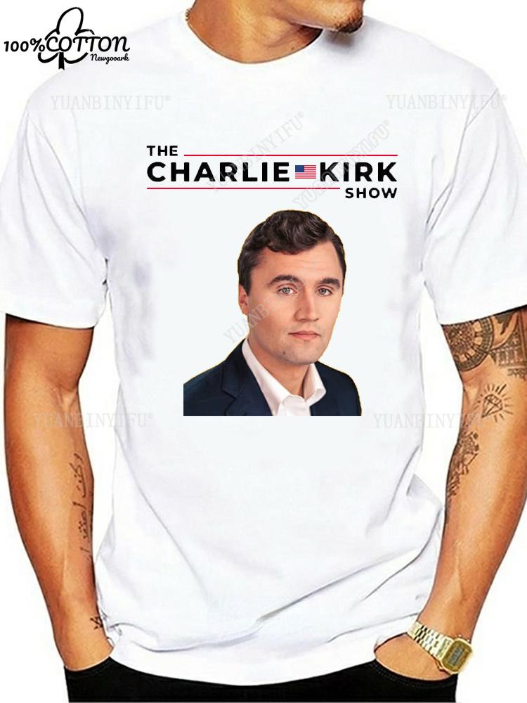 Heißer Stil Lässig FREEDOM Charlie Kirk Bedrucktes T-Shirt Locker 100% Baumwolle Freizeit Unisex Shirt Heißes Produkt S-6XL