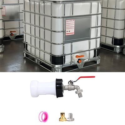 Praktischer Wasserhahnadapter für Wassertanks, geeignet für Behälter, robuste 3/4-Zoll-Ausläufe aus Zinklegierung mit auslaufsicherem Design