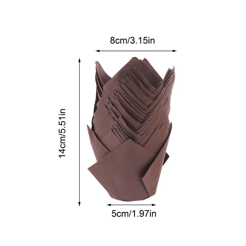 50Pcs Newspaper Style Baking Cup Cupcake Liner For Wedding Party Caissettes Tulip Muffin Cupcake Paper Cup Oilproof Cake Wrapper