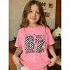 Summer Fashion 67 Bowknot Flower Printer Children's T-shirt Fashion Kids Clothing Casual Boys Girls Short Sleeve Trendy Tees Tops