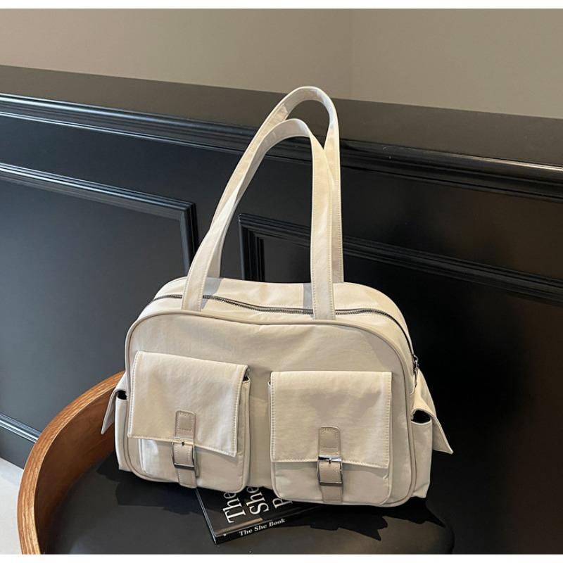 New handbag large capacity nylon cloth bag women's tote bag solid color multi-bag underarm shoulder bag