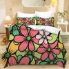 Home Textile Three-Piece Color Flower Cartoon Digital Printing Quilt Pillowcase Bedding