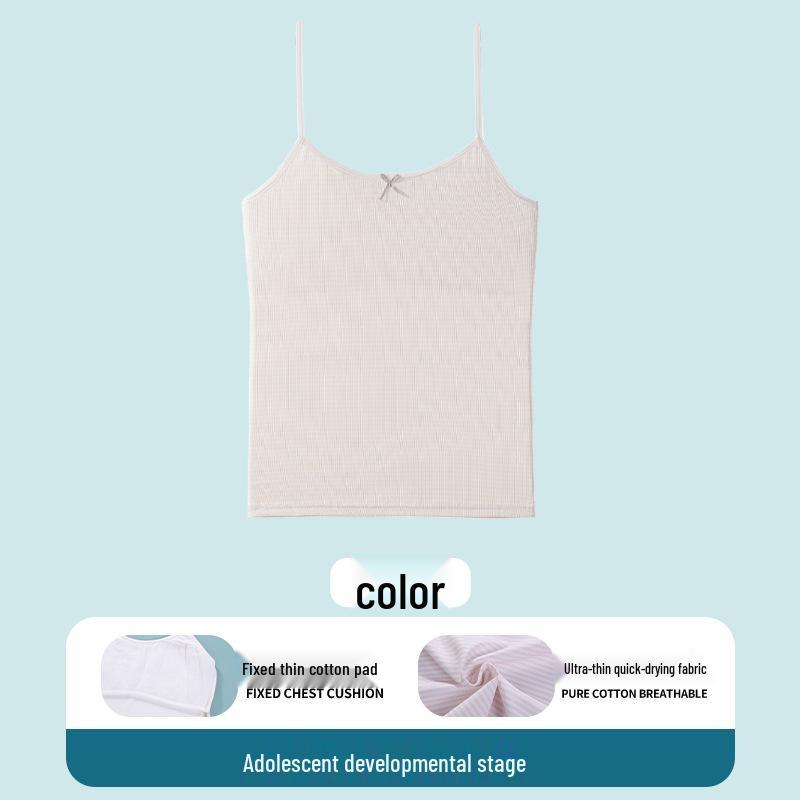 Girls  Camisole Small Vest - Children s 10 Years, Summer Thin Style, Stage 1 Development L for 55-80 jin