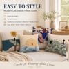 Nordic Summer Woman Art Pillow Case 2D Flat Printed Peach Skin Cushion Cover Ocean Waves Decorative Throw Pillowcase For Sofa