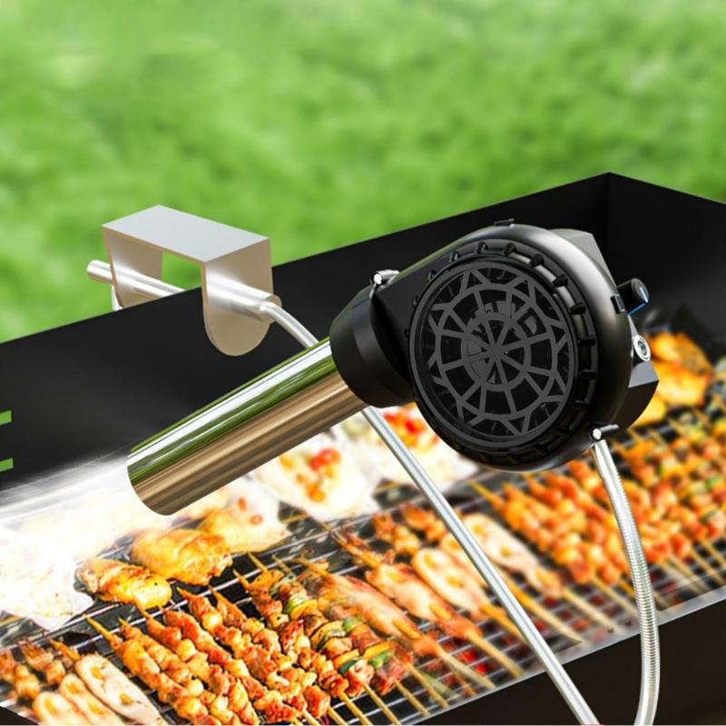 Electric BBQ Air Fan Blower with USB Charging Cable for Picnic and Camping Fire Starter