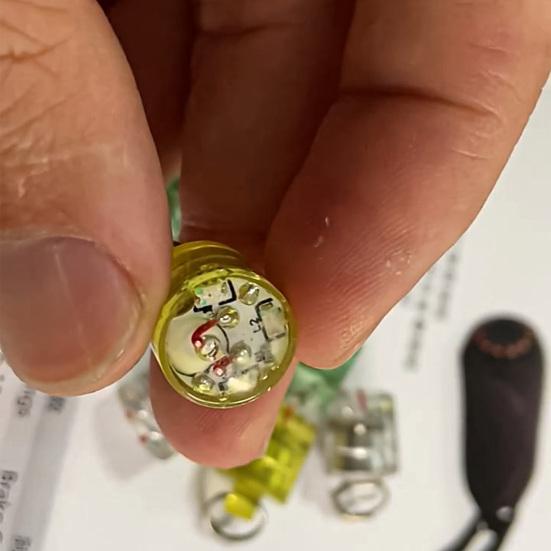 Fish Trap Light Mini Cylindrical LED Three Color Flashing Fishing Lamp for Angling