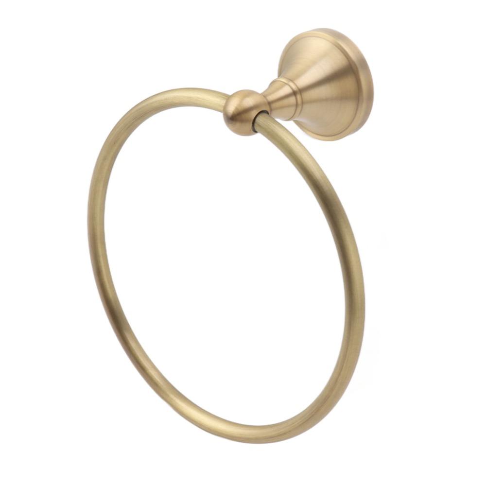 Brass Towel Holder Round Towel Hanger Durable Towel Ring Bathroom Shower Kitchen