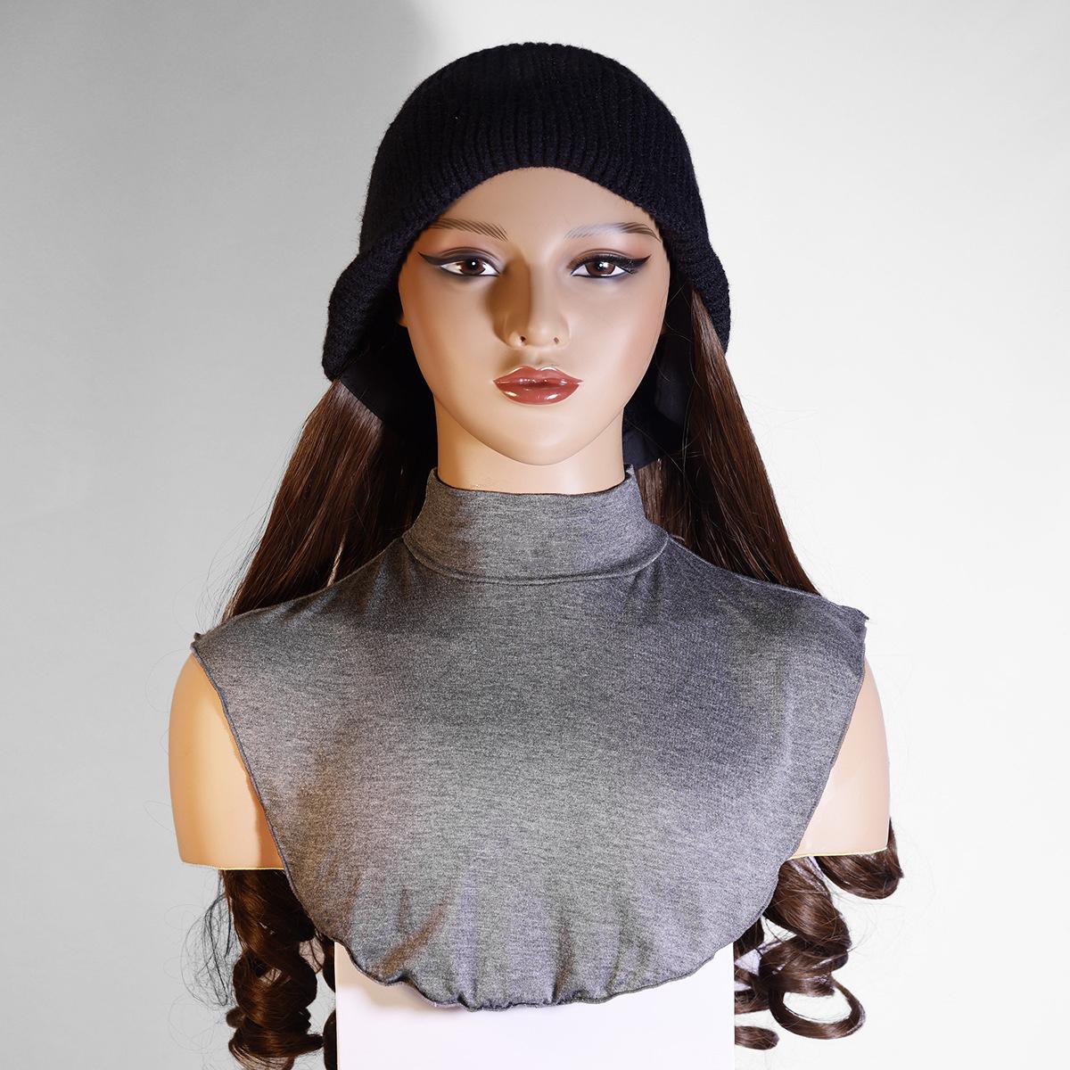 

[Высококачественный мерсеризованный хлопок] Новый стиль рубашка-накидка с ложным воротником модальный шарф с ложным воротником однотонная базовая накидка для рубашки