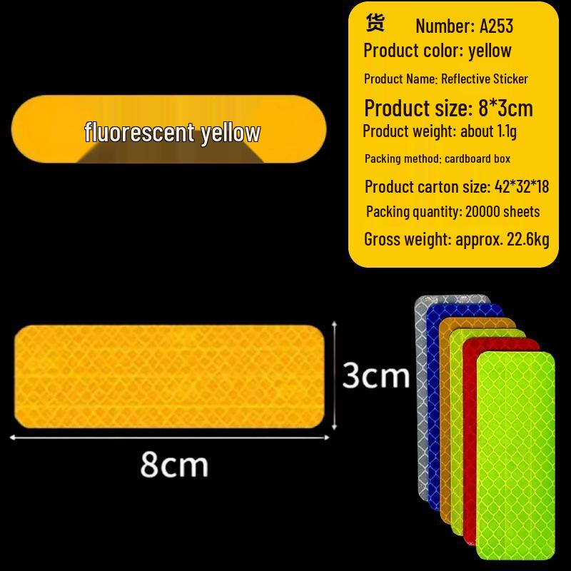 Multi-functional Waterproof Reflective Safety Stickers for Cars - Anti-collision Nighttime Visibility Strips