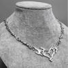 Geometric Heart Necklace With Electroplated Alloy Pendant For Men And Women