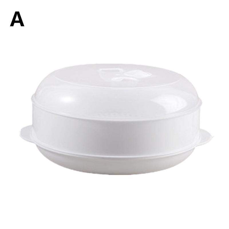 Plastic Steamer Microwave Oven Round Steamer With Lid Cookware Steamer Household Steamed Buns Kitchen Cooking Tools
