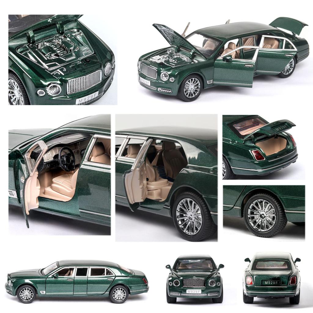 1:24 Mulsanne Slitina Model Auta Hračka Kovový Odlitek Modely Vozidel Zvuk Světlo Zatáhni Zpět Sběratelská Auta Hračky Dárek Pro Miminka Děti