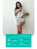 Women's Fashionable Autumn Striped Knit Pajama Set: Loose Short-Sleeve Top & Shorts