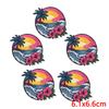 10pcs Lots Summer Wave Slippers Embroidered Patches On Clothes Shell Coral Patch Iron On Patches For Clothing Hats Jackets Diy 