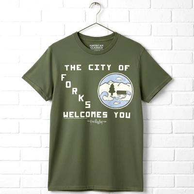 Twilight Velkommen til Forks Herre T-shirt