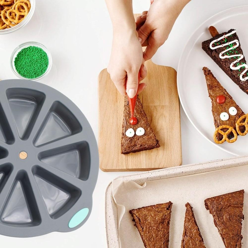 Creative Food Grade Silicone Baking Pan 8 Grids Oven Safe Cake Baking Mold  Home Baking