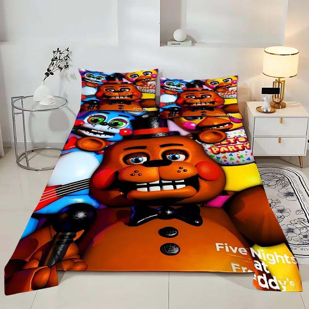 Exquisites 3D Five Freddy Tapeten Anime Druck Bettwäsche Set Bettbezug Steppdecke Bett Jugend Mädchen Jungen Geschenk