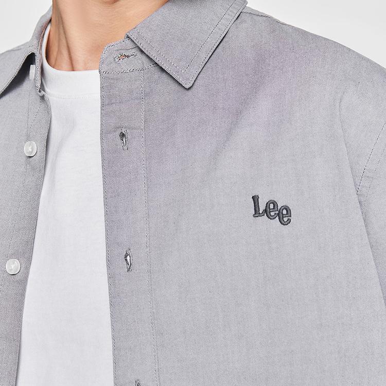SS25 Comfortable Version Embroidered Small Logo Long Sleeve Shirt Men Shirts Gray LMT010407T1200FA08441