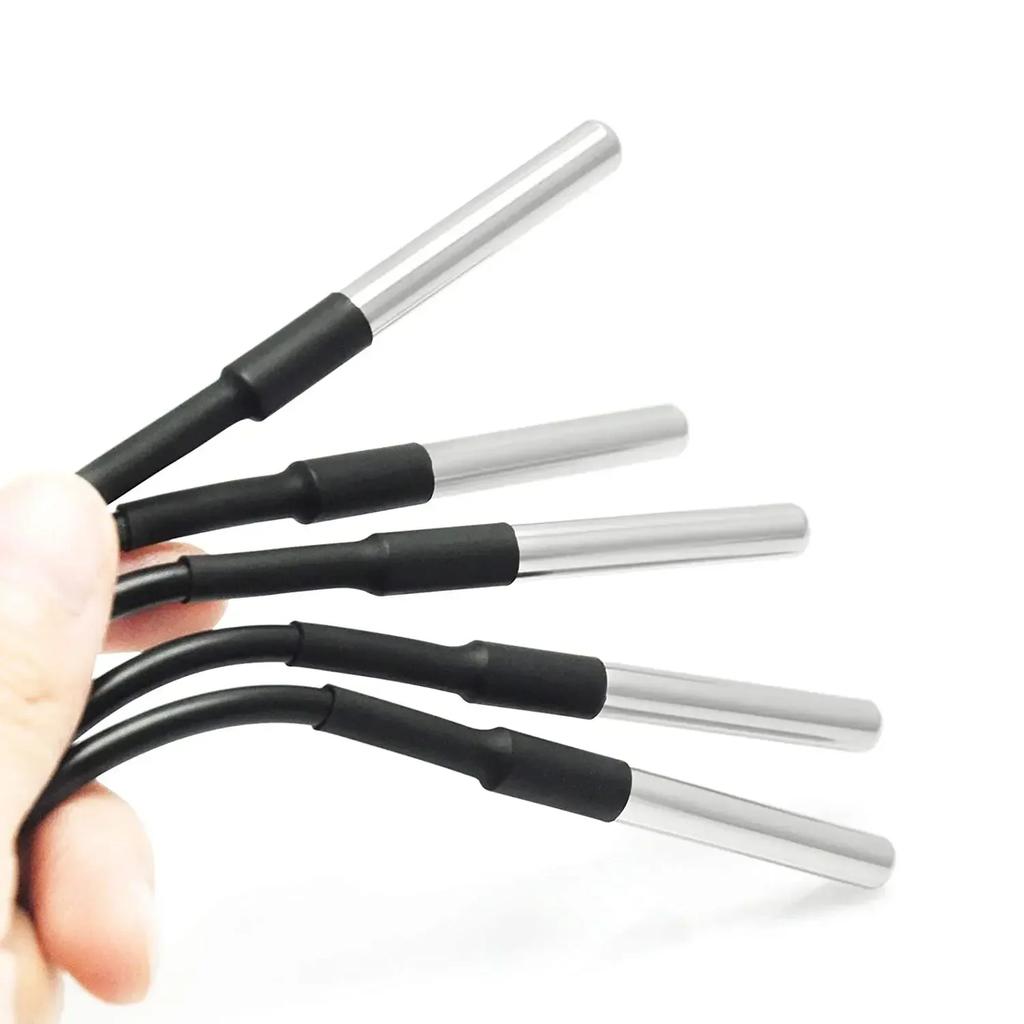 1PCS Waterproof DS18B20 thread temperature probe temperature sensor Stainless steel package 1m 2m 3m 5m 10m 18B20 wire arduino