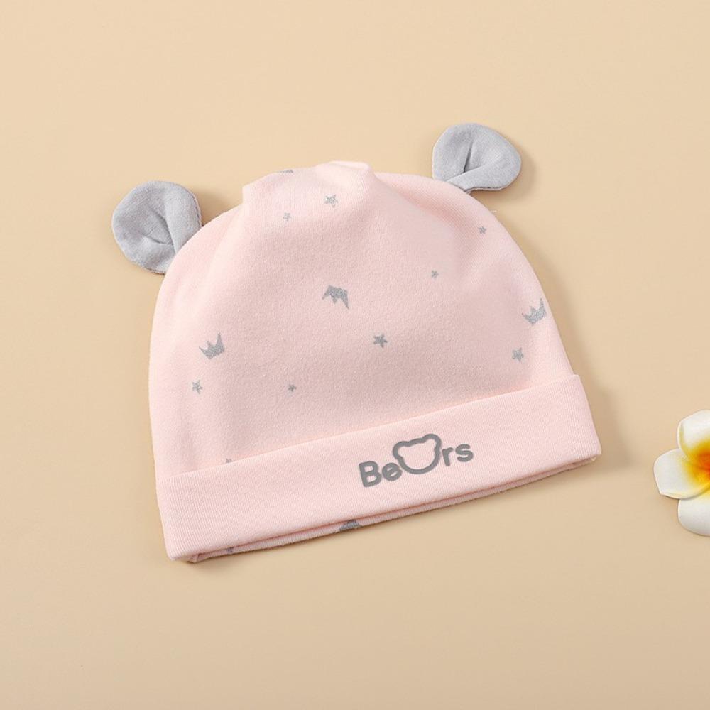 0-3 Months Baby Fetal Cap Print Infants Beanie Cap Windproof Newborn Hats  Autumn