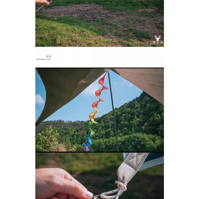 Colorful Wind Windsock Warning Flag For Outdoor Camping Tent Awning Anti Trip Decoration