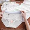 Lyocell Cool Damen Antibakterische Unterwäsche mit Blumenprint, Mittelhoch, mit verlängertem Schritt