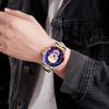 Hot-selling watch, fashionable rhinestone-encrusted skull, luminous men's waterproof quartz watch
