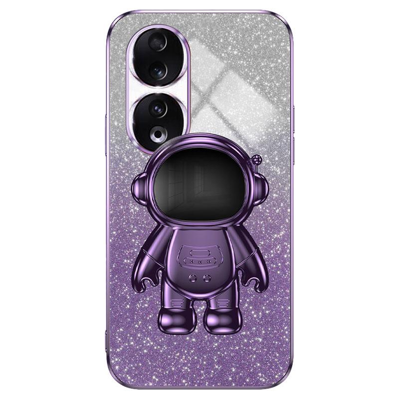 For Honor 90 Phone Shell PC+TPU Anti-scratch Phone Case with Astronaut Kickstand
