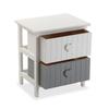 Karachi Bathroom Shelf Cabinet - 41 X 27 X 37 Cm - Wood - White and Grey - VERSA