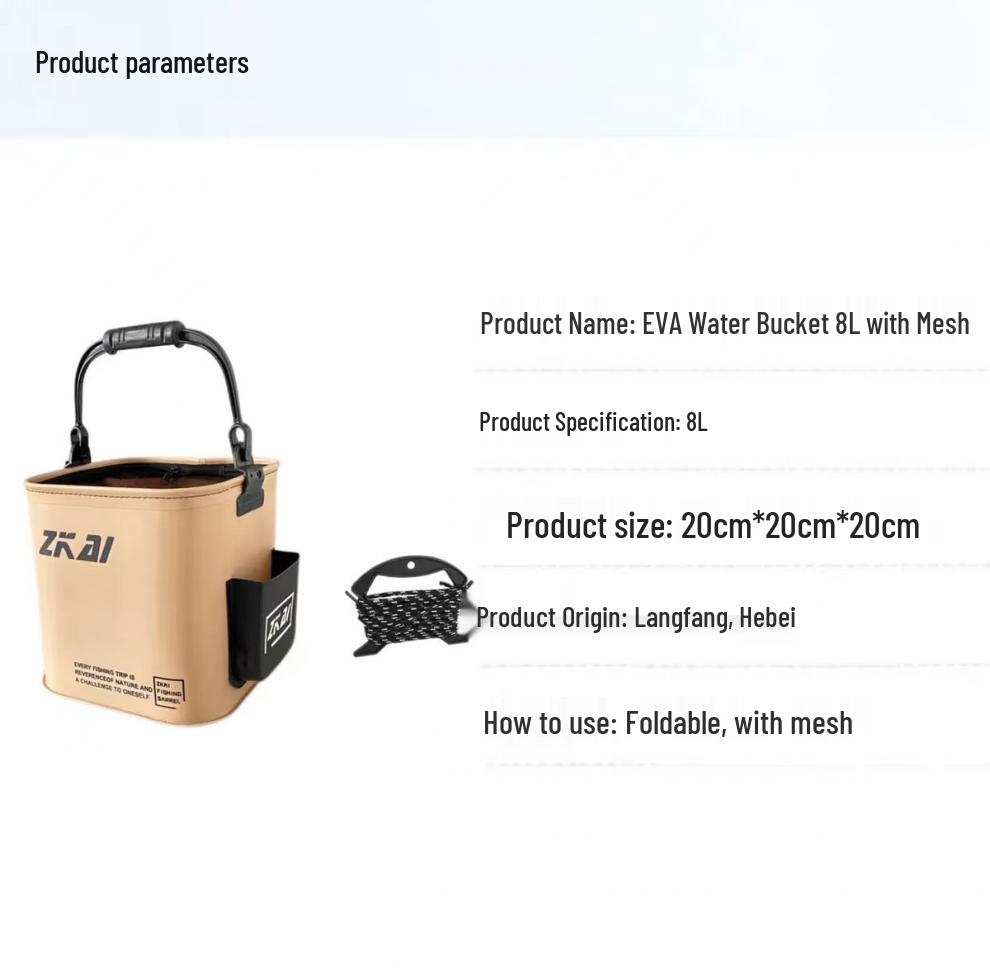 Foldable Hand-held Fishing Bucket & Live Fish Container