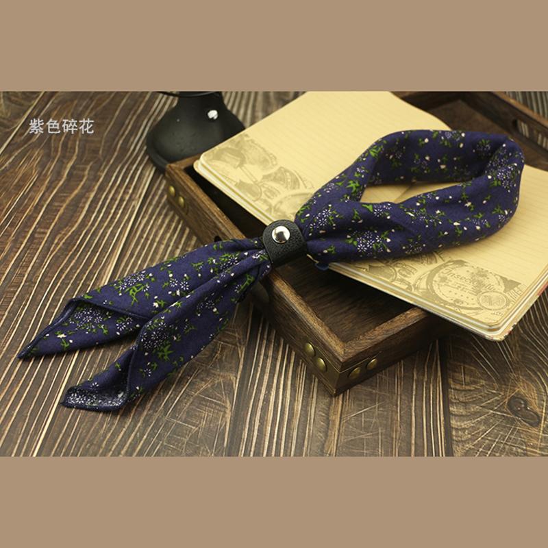 60*60CM Vintage Cotton Floral Cravat Scarf For Men Luxury Necktie Accessories Soft Ascot Scrunch Cravate Wedding Party Tie Gift