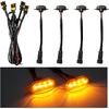 4PCS Car Grille Lights, Bright Amber LED Grill Lights With Wiring Harness, Waterproof Front Grill Trim Lamps, Vehicle Exterior Grille Lamps