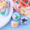 Glossy Fruit Cake Charm: Handmade Cartoon Resin Accessories for Crocs