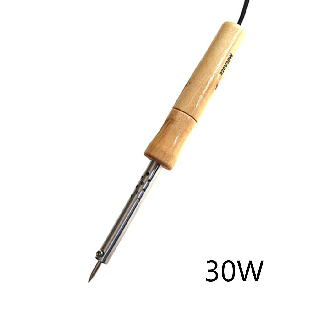 

220V 30W/40W/60W/80W/100W Wood Handle Mini Soldering Iron Rework Station Adjustable Temperature Electric Solder Iron Hand Tool EU