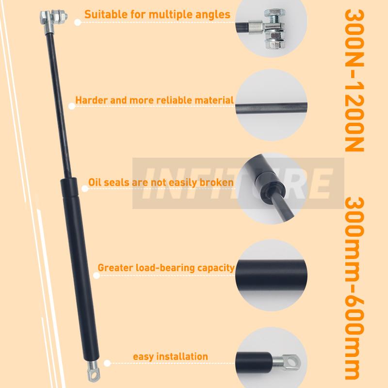 2pcs 300/350/400/450/500/550/600mm 600N Car Gas Struts Spring Shocks Lift Supports RV Windows Storage Damper Camper Back Window