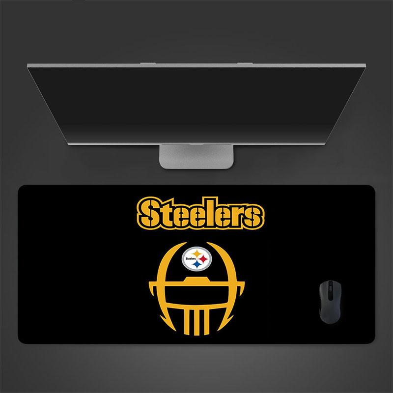 Steelers Mouse Pad, Large Gaming Desk Mat, Non-slip XXL Mousepad for Laptop & Tablet, Mini PC Playmat with Stitched Edges