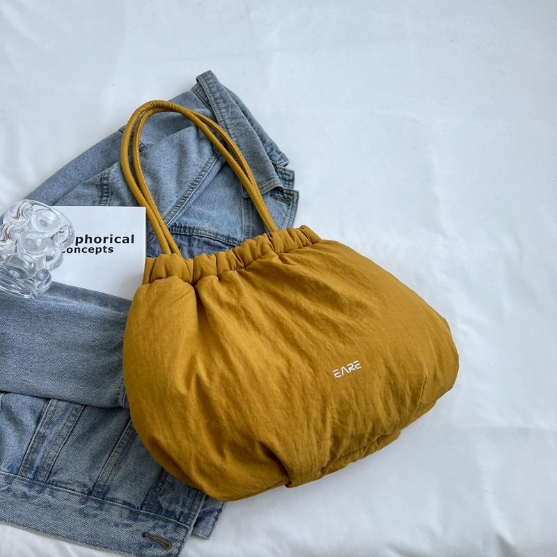 Large capacity handbags for women Winter string canvas Female bag Casual solid color Messenger Shoulder bag ladies purse