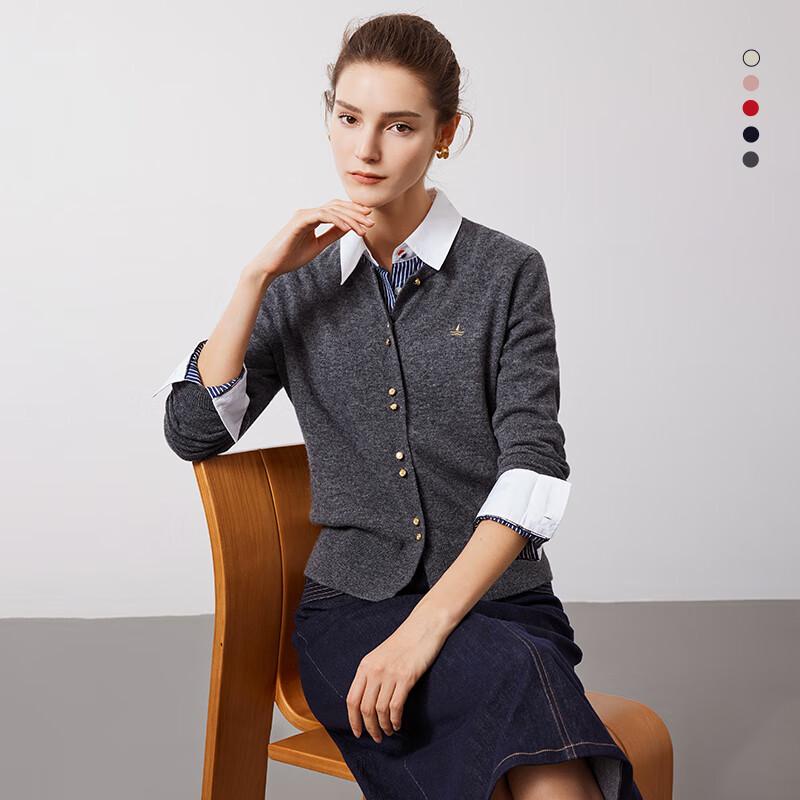 Navigare Women's 100% Wool Knit Cardigan Sweater