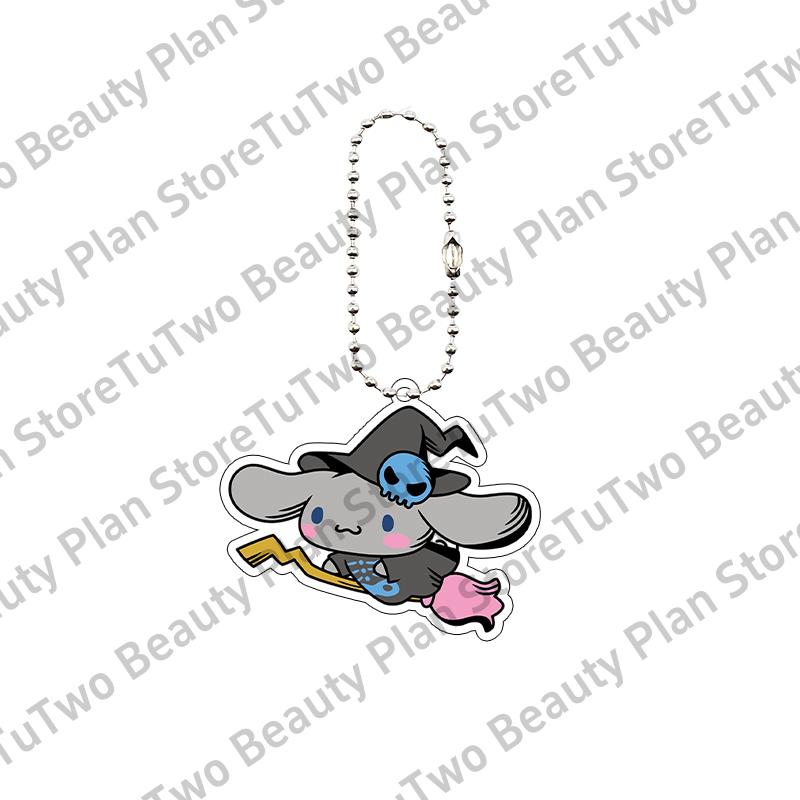 

Anime Halloween Cinnamoroll Pochacco Kuromi My Melody Hello Kitty Hangyodon Kawaii Cartoon Acrylic Keychain Pendant Gifts Toys about 5cm