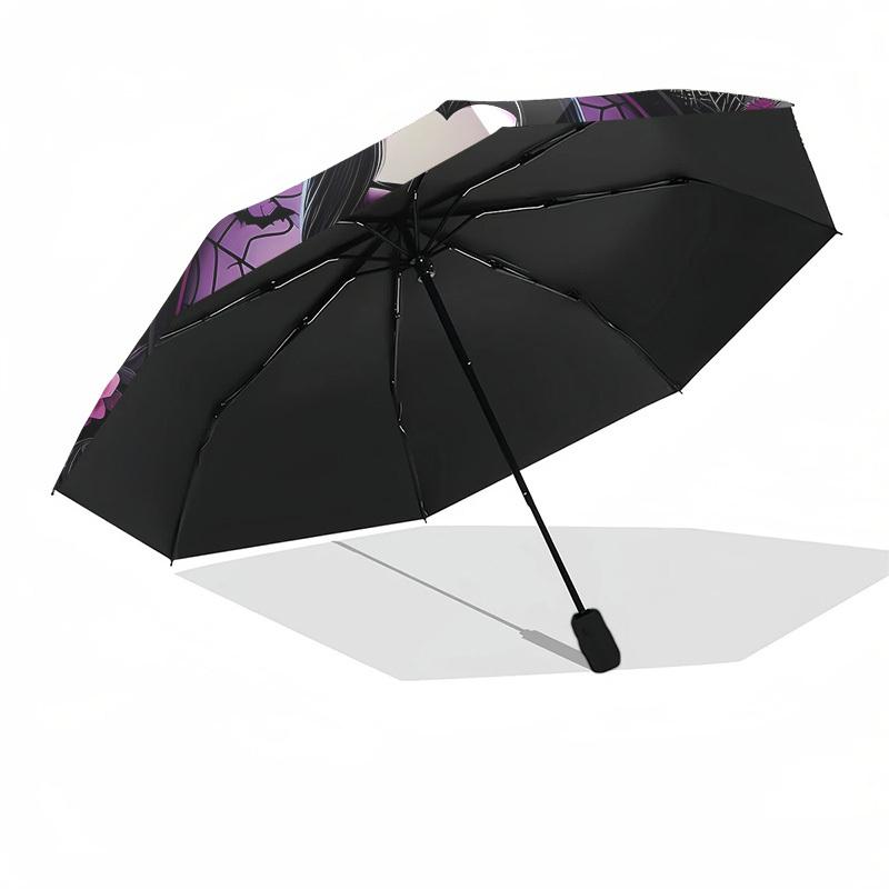 Dark Girl Automatic Opening and Closing, 8 rib Structure Portable Umbrella, Suitable for Men and Women in All Seasons Perfect Gift for Holi