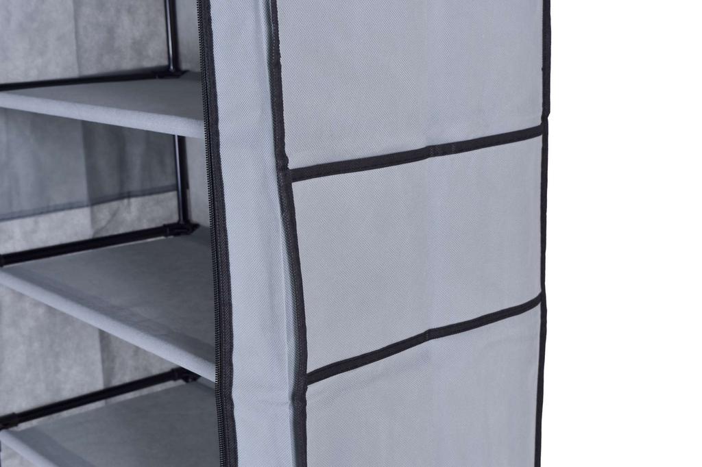 Lea Grey Textile Shoe Cabinet