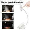 Flexible Clip on Book Lamp Touch Control Reading Light Eye Caring USB Rechargeable Books Led Lights for Night Reading Table Lamp