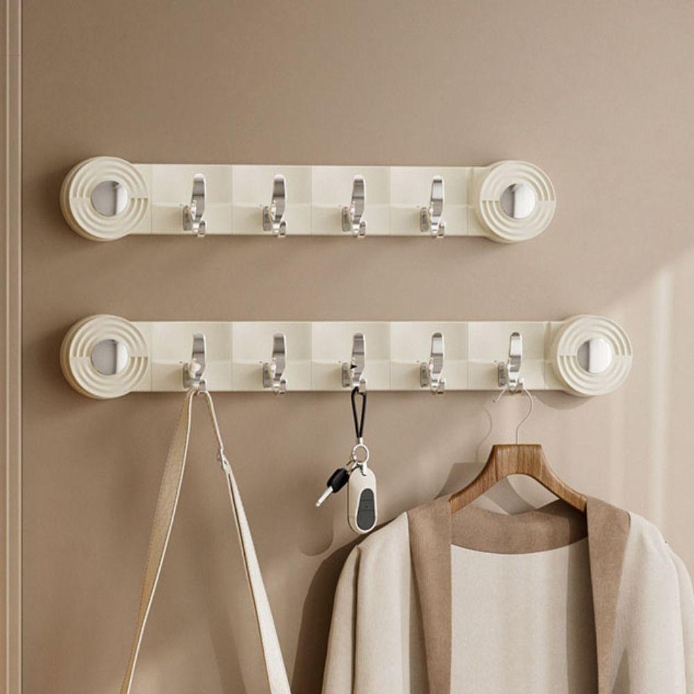 Wall Mounted Sundries Storage Rack Traceless Clothing Hook Stable Suction Cup Row Hook  Shower Room