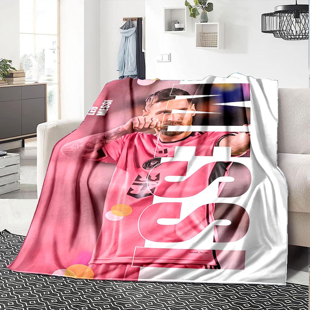 Moisai Pink Jersey Blanket Ultra-Soft Great for Picnics Chair Office for All Seasons Stylish Decor Best Holiday Gift for Friends Family