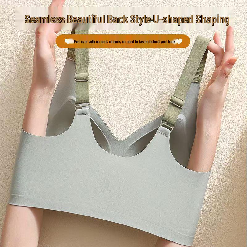 Seamless Wirefree Push-Up Bandeau for Women - Breathable Yoga Bra for a Minimized Look