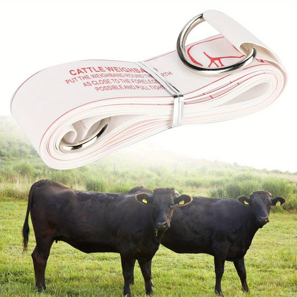 Decor PVC Fiberglass Cattle Weighing Tape Measure - Livestock Weight Estimation Ruler, Portable Cow Measurement Tool for Farm Handling Supplies