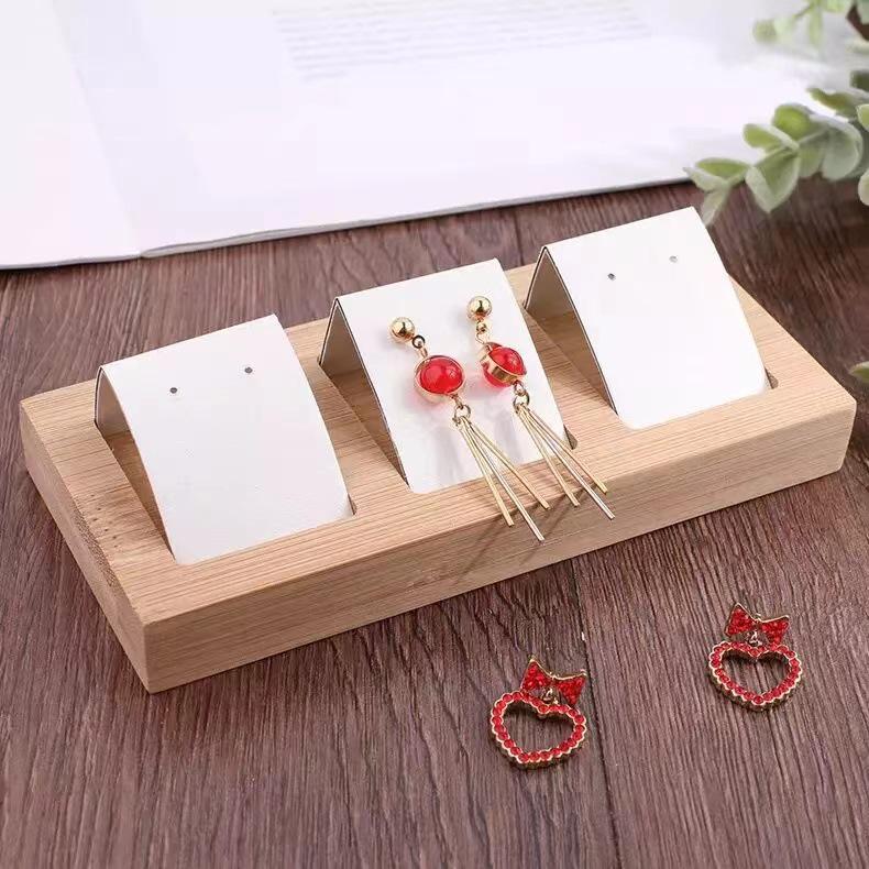 Bamboo Earring Stud Display Stand and Tray Ornament